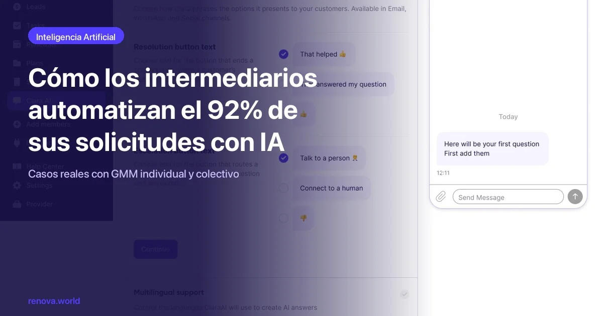 Intermediarios de seguros automatizan solicitudes con inteligencia artificial
