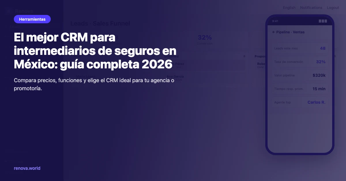Mejor CRM para intermediarios de seguros en México 2026